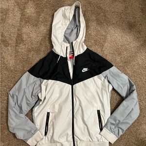 White and Black Nike Windbreaker